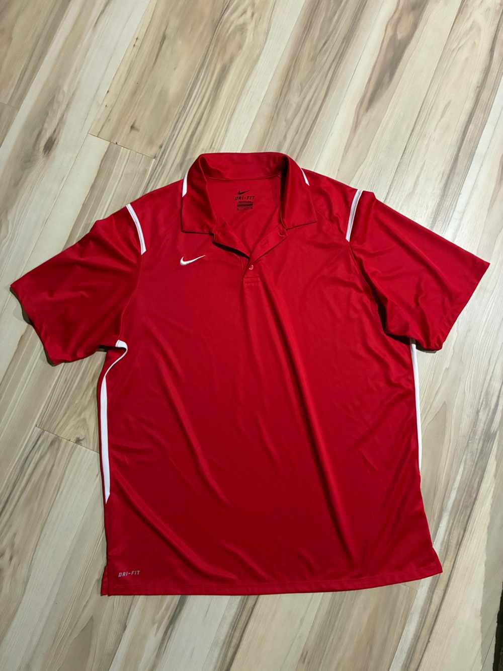 Nike Red Polo Shirt with White Trim